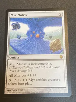 2004 WotC MAGIC the Gathering DARKSTEEL unplayed mint rare MYR MATRIX - Image 1