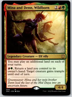Mina and Denn, Wildborn - Commander: Zendikar Rising ZNC - MTG - LP Magic - 94 R - Image 1