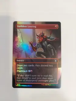 Faithless Looting (Borderless) Commander Masters Foil - Image 1