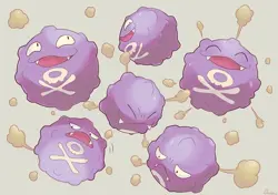 Pokemon anime ouran rh pok mon koffing fanart pixiv Pad Gaming Mat Desk - Image 1