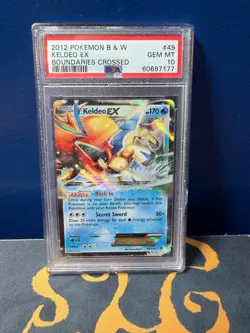 2012 POKEMON B&W BOUNDARIES CROSSED #49 KELDEO EX PSA 10 - Image 1