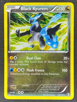 Pokemon Black Kyurem Cracked Ice Holo 100/149 BCR Boundaries Crossed LP/NM - Image 1