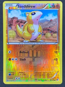 Pokemon Sandshrew Reverse Holo 78/149 BCR Boundaries Crossed LP - Image 1