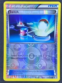 Pokemon Switch Reverse Holo 135/149 BCR Boundaries Crossed LP/NM - Image 1