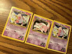 Lot Of (3) Pokemon Cards: Sabrina’s Mr. Mime 94/132 (2) + Slowpoke 95/132 (1) - Image 1