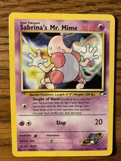Lot Of (3) Pokemon Cards: Sabrina’s Mr. Mime 94/132 (2) + Slowpoke 95/132 (1) - Image 2