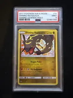 2017 Pokemon Sun & Moon Shining Legends Holo #56 Shining Rayquaza PSA 9 MINT - Image 1