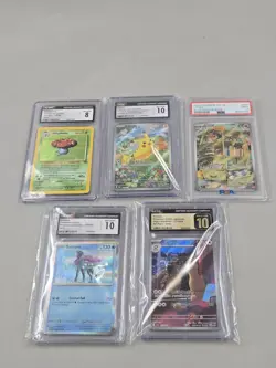 Pokemon Tcg Graded Slabs Lot Of 5 Cards Included One CGC Pristine 10 - Image 1