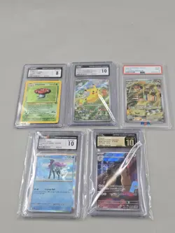 Pokemon Tcg Graded Slabs Lot Of 5 Cards Included One CGC Pristine 10 - Image 2