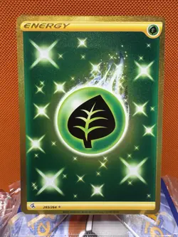Grass Energy 283/264 Secret Rare Fusion Strike Pokemon Card NM - Image 1