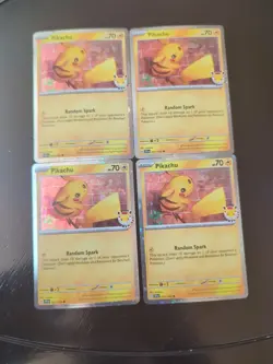 Pokemon Pikachu Celebrations Holo Promo Card 051/162 70 HP Lot Of 4 - Image 1