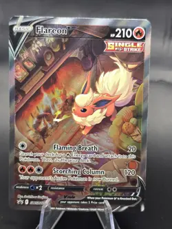 Pokemon Flareon V Single Strike Promo Holo SWSH179 210 HP Sword & Shield Card - Image 1
