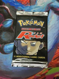 Pokemon Team Rocket Booster Pack Unlimited Edition TCG 2000 WOTC Vintage - Image 1