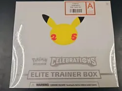 Pokemon TCG: 25th Anniversary Celebrations Elite Trainer Box (2021) ETB A143424 820650809439 - Image 1