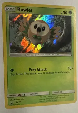 Pokemon - Rowlet - SM01 - Promo - Holo Near Mint/ Mint - Image 2