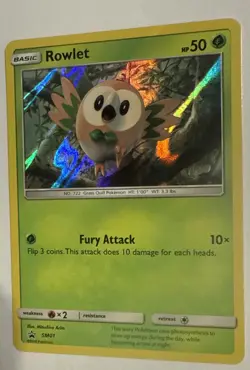 Pokemon - Rowlet - SM01 - Promo - Holo Near Mint/ Mint - Image 3