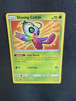 Pokemon Shining Celebi Promo Holo SM79 Basic 70 HP English 2017 Card - Image 1