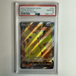Pikachu V 157/172 Full Art Ultra Rare 2022 Pokemon TCG Brilliant Stars - PSA 10 - Image 1