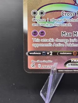 Pokemon Mew VMAX 268/264 Fusion Strike Secret Rare Full Art Holo Psychic - Image 2