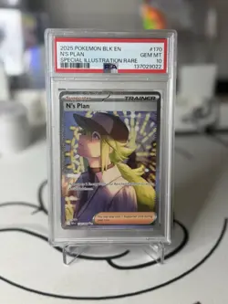 2025 POKEMON BLK EN-BLACK BOLT SPECIAL ILLUSTRATION RARE #170 N'S PLAN - Image 1