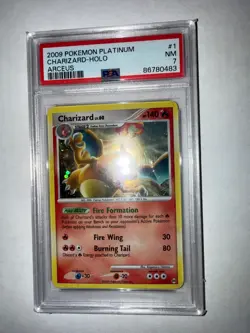 2009 Pokemon Platinum Arceus Charizard #1 Arceus-Cracked Ice PSA 7 - Image 1