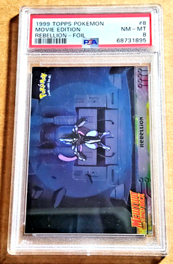 1999 Topps Pokemon Movie Edition REBELLION #8 Holo Foil 1st print PSA 8 - Image 1