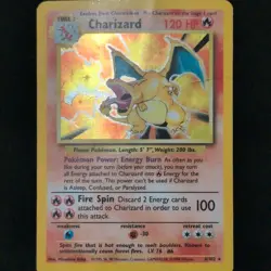 Pokemon TCG 1999 Base Set Charizard 4/102 Holo Rare Unlimited Holographic - Image 1