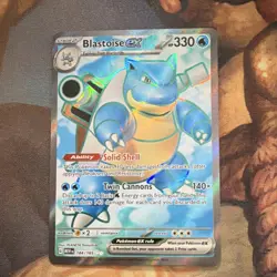 Pokemon TCG Blastoise ex 184/165 Scarlet & Violet 151 Ultra Rare Full Art - Image 1