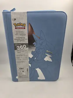 Pokemon Elite Series Lucario 9 Pocket Zippered PRO Binder Holds 360 Cards NEW! - Image 1