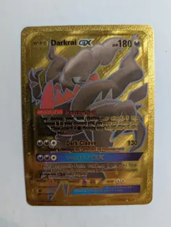 Darkrai GX Gold Foil Fan Art Vinyl Textured Collector Pokemon Card Hp180 - Image 1