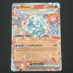 Pokemon TCG Eiscue EX 042/197 SV OBF Festive Stamp Double Rare Mint Condition - Image 1