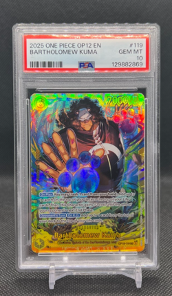 2025 One Piece OP12-Legacy of the Master Bartholomew Kuma #119 PSA 10 - Image 1