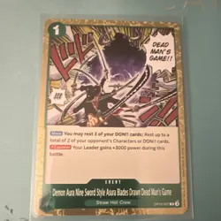 One Piece Zoro OP12-037 Demon Aura Nine Sword Style Asura Blades Drawn Event - Image 1