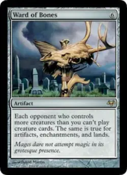 Heavy Played, English - 1 x MTG Ward of Bones Eventide - Image 1