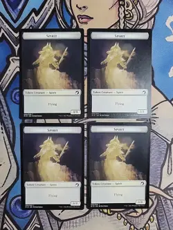 4x Snake (1/1) / Spirit Tokens Dual-Sided NM/M MID MIC MTG Magic - Image 2