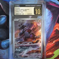 2023 POKEMON JPN SV3A-RAGING SURF ART RARE #069 GROUDON CGC 10 PRISTINE - Image 1