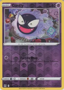 Gastly 064/196 Common Lost Origin Pokemon Reverse Holo Lightly Played - Image 1