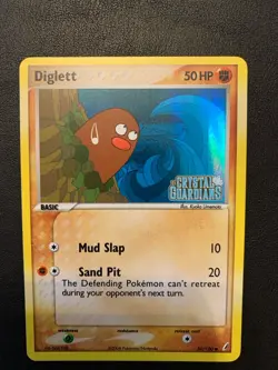 Pokemon Card - Diglett Crystal Guardians 50/100 Common Reverse Holo Stamped - Image 1