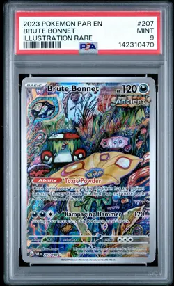 Brute Bonnet 207 Pokemon Paradox Rift Illustration Rare PSA 9 MINT Card - Image 1