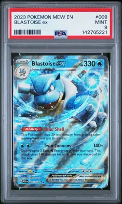 2023 POKEMON MEW EN-151 009 BLASTOISE EX PSA 9 - Image 1