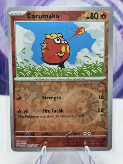 Pokemon TCG Darumaka SV06: Twilight Masquerade 034/167 Reverse Holo Common NM - Image 1