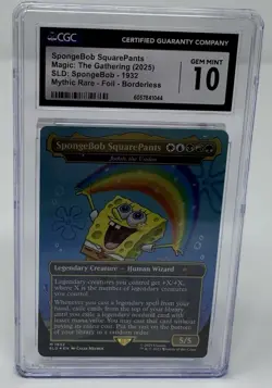 MTG Magic The Gathering Secret Lair Spongebob Squarepants Foil #1932 Gem Mint 10 - Image 1