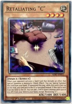 SDBT-EN011 Retaliating "C" - Common 1st Edition Near Mint YuGiOh Card - Image 1