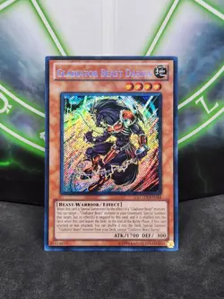 Yugioh Gladiator Beast Darius LCGX-EN244 Secret Rare NM Euro - Image 1