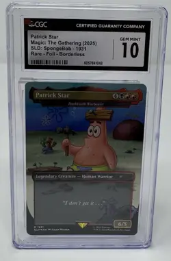 MTG SECRET LAIR X SPONGEBOB 1931 PATRICK STAR FOIL SLD 10 GEM MINT - Image 1