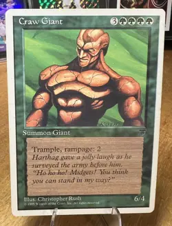 Craw Giant - Chronicles - MTG Magic The Gathering Green Creature - Image 1