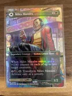 Miles Morales (0200) (Borderless) Marvel's Spider-Man Foil MTG - Image 1