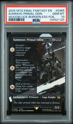 Summon: Primal Odin Magic The Gathering Final Fantasy 0365 NM PSA 10 - Image 1
