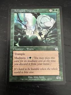 MTG Magic Arrogant Wurm Torment LP Magic The Gathering Premodern Card - Image 1