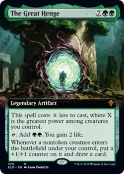 The Great Henge (Extended Art) -Foil Light Play MTG Throne of Eldraine - Image 1